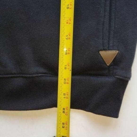 Lee Han Ton Sz. M Black Pullover Kangaroo Pockets Cinched Neck Sweatshirt - Picture 6 of 10